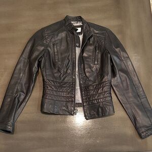 Calvin Klein Women's Black Leather Jacket